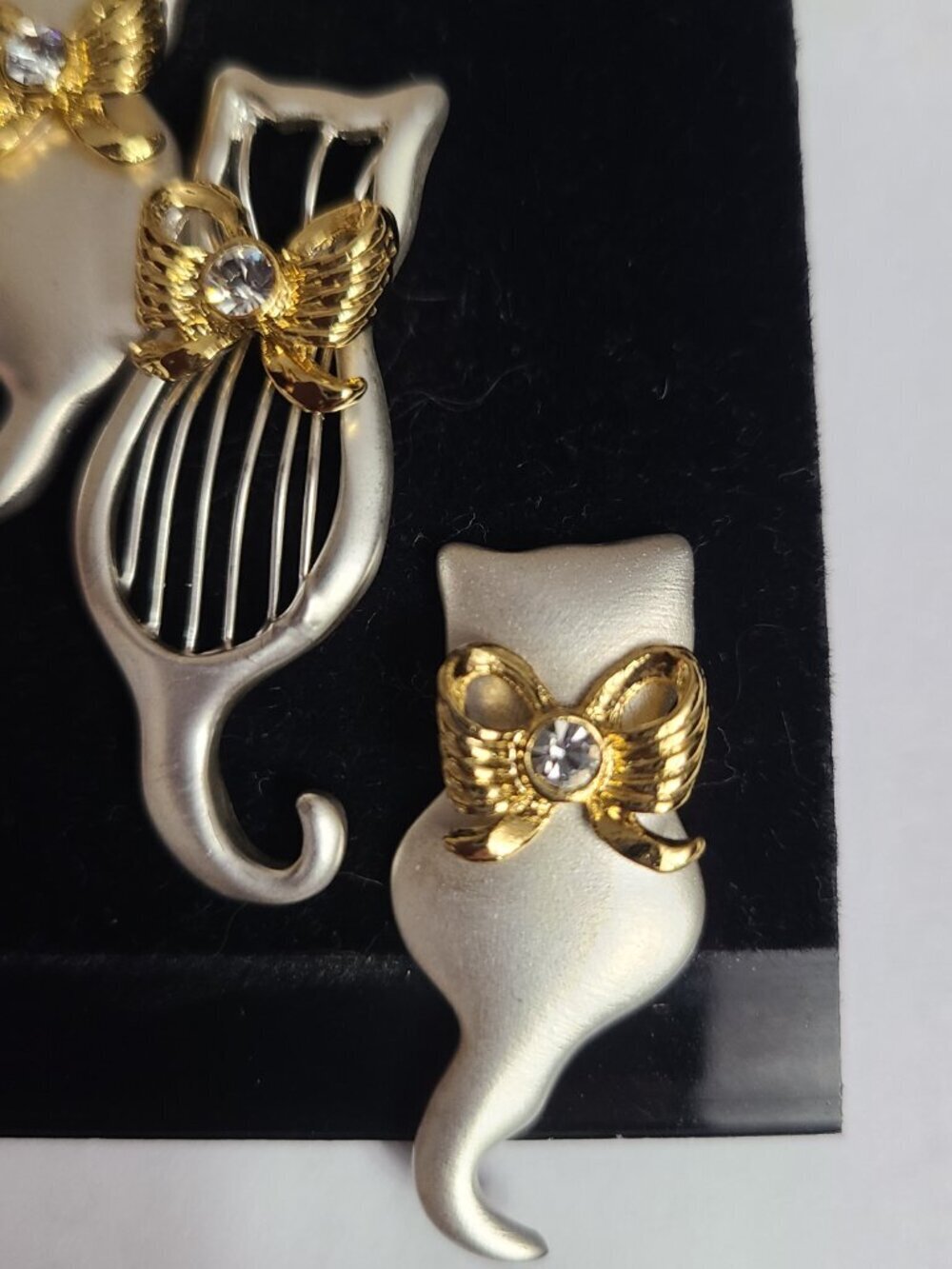 Cat Jewelry 3 Pins Clasp Backings Atrium Silver Tone - Picture 3 of 11